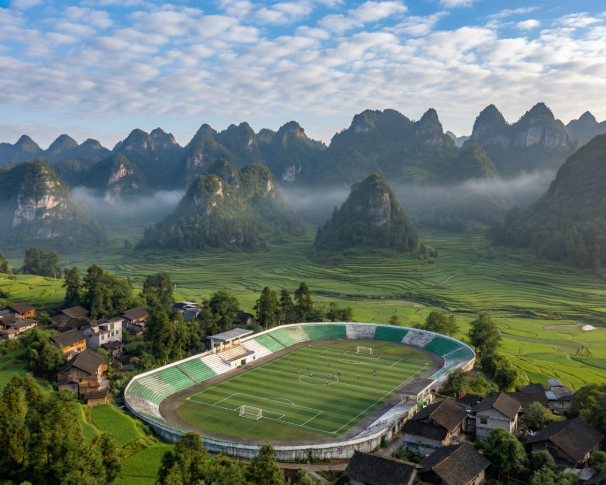 米兰体育-米兰milan(中国) 青山环抱的村超球场